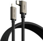 Ringke 3.2 ген. 2x2 USB-C, PD 3.1 240W 2m ъглов кабел - черен (8800293851486)