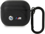 BMW Кейс BMW BMA322PVTK за AirPods 3, черен / черен, Leather Curved Line (BMW000619-0)
