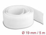 Delock 20817 5mx19mm fehér tépőzáras fonott kábelharisnya (20817)