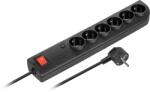 Elgotech Prelungitor cu protecție la supratensiune 5m negru PSF4-605-2 (L-URZ3442)