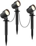 Brilliant - 3 darabos LED kültéri lámpa KAMARA LED/8, 5W/230V IP44 fekete G40908/06 (BI0411)