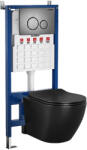 Leziter Roya Delano 081GRE falba építhető WC tartály szett fekete (ROYASET_CY3501S1B-R-081GRE) - geminiduo