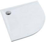Schedline Libra White Stone félkör alakú zuhanytálca 80x80 cm fehér 3SP. L1O-8080/B/ST (3SPL1O8080BST)