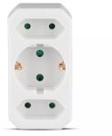 V-TAC Adaptor priza 3 în 1, 1x16A + 2x2.5A, 3500W, IP20, V-atc (SKU-8804)