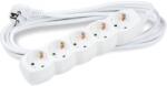 Vipow Prelungitor 5 prize cu întrerupător, cablu 3×1, 5 mm2, 2 m, Rebel (URZ3032-2B)