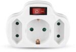 V-TAC Adaptor cu 3 prize și întrerupător, 16A/3500W, V-TAC SKU-8806 (SKU-8806)