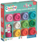 Clementoni Soft Clemmy Baby Unikornis puha építőkocka szett figurával (17630)