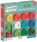 Clementoni Soft Clemmy Baby Sárkány puha építőkocka szett figurával (17980)