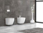 Karag Milos Rimless fali kerámia WC csésze SoftClose ülőkével, fényes fehér LT-046E-NRGW (LT-046E-NRGW)
