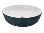  Mosdó, Nextile, Granite Aqua, pultra ültethető, csaplyuk nélkül, átmérő: 41, 5 cm