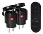 VIRONE RS-7 MINI vezeték nélküli konnektorok távirányítóval, 2+1, 2300W, IP44 (RS-7)