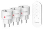VIRONE RS-8(GS) MINI vezeték nélküli konnektorok távirányítóval, Schuko, 3+1, 2300W (RS-8(GS))