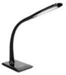 VIRONE DL-7/B ERIE LED DIM 7W asztali lámpa fényerő-szabályozással és színhőmérséklet-szabályozással 3000K-4000K-6000K, 400lm, fekete (DL-7/B)