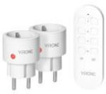 VIRONE RS-9(GS) MINI vezeték nélküli konnektorok távirányítóval, Schuko, 2+1, 2300W (RS-9(GS))