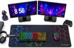 Wozinsky WPD-B800 Gamer Asztali Egérpad - 800 x 300 mm - Vízálló, Mintás - Fekete (WPD-B800)