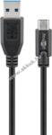 Goobay USB-C-USB-A kábel 0, 5m fekete 15W 3A 5Gbit/s USB 3.0