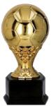  Sport figura resin RP2020/G labdarúgás, trófea, labda arany, fekete talpon, 24cm magas