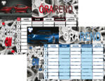 T-Creativ Órarend Nagy 16, 5x23, 5 cm Sportcars (N13053TSC)