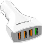 CELLERS Somostel Car Charger Qc 3a + 2.4a White 4xusb Dual Sa66w Quick Charge Qc 3.0 (025693) - pcone