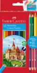Faber-Castell Színes Ceruza Készlet Hatszögletű 12 Darab/Készlet 3 Darab Ajándék Kétvégű Színesceruzával (FC110312)