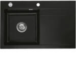 systemceram beép. mosogató Stema 80 exc. 800 x 510 mm jobbos cseppt. Nigra (SCH-113523704)