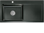 systemceram beép. mosogató Mera 100 SL 1000 x 510 mm jobbos cseppt. Nero (SCH-113523617)