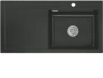 systemceram beép. mosogató Mera 100 SL 1000 x 510 mm balos cseppt. Nigra (SCH-113523600)