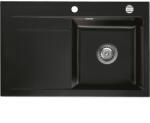 Systemceram beép. mosogató Stema 80 exc. 800 x 510 mm balos cseppt. Nero (SCH-113523684)