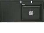 systemceram beép. mosogató Mera 100 SL 1000 x 510 mm balos cseppt. Nigra exc (SCH-113523610)