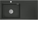 systemceram beép. mosogató Mera 100 SL 1000 x 510 mm jobbos cseppt. Nigra (SCH-113523620)