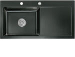 systemceram beép. mosogató Mera 100 SL 1000 x 510 mm jobbos cseppt. Nero exc (SCH-113523627)