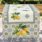Cortimex Kft Capri citromos mediterrán gobelin asztali futó 44x140 cm