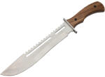 Depox Cutit de vanatoare DEPOX®, Wood Specialist, 40.5 cm, otel inoxidabil, maro, husa inclusa (1416)