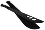 DEPOX Maceta de vanatoare DEPOX®, Survival Instinct, 58 cm, otel inoxidabil, negru, teaca inclusa (1415)