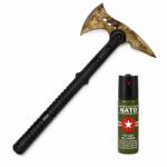 Depox Set topor survivor si spray autoapărare cu jet, DEPOX®, 39 cm/60 ml (1372)