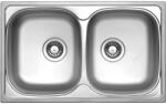Strong StrongSinks S1 Mosogató Welland polír. rozsdam. acél 780x480, dupla, felső szer (506000)