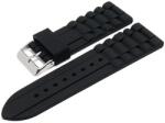  Curea Ceas Silicon Neagră Waterproof 18/20/22mm | Rezistentă la Apă | Cataramă Oțel (WZ5589)