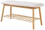 IV Interior Concept Bancheta cu raft pentru hol, baie sau dressinguri ZEN-BO 90cm bambus (A-48176 VC)