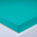 decoDoma Cearşaf cu elastic jersey EXCLUSIVE verde turcoaz set 2 buc 90 x 200 cm