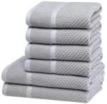 decoDoma Set de prosoape şi prosoape de baie din frotir MODENA gri, 6 buc Prosop