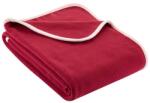 decoDoma Pătură fleece culoarea vinului Patura