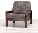 Gaico Huse bielastice MARMO maro fotoliu cu manere de lemn (l. 40 - 70 cm)