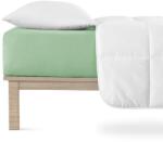 decoDoma Cearșaf elastic jersey cu elastan verde 90 x 200 cm