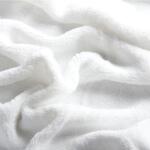 decoDoma Cearceaf cu elastic din micropluş alb 90 x 200 cm