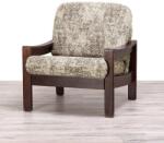 Gaico Huse bielastice MARMO bej fotoliu cu manere de lemn (l. 40 - 70 cm)