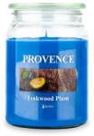 Provence Lumânare în borcan cu capac LEMN DE TEC ŞI PRUNĂ, 510 g
