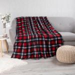 JAHU Pătură fleece CAROURI vinului 150 x 200 cm Patura