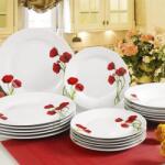 BANQUET Banquet set farfurii din porţelan POPPY 18 buc Serviciu de masa