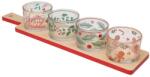 decoDoma Set de servire cu boluri de sticlă CRĂCIUN 5 buc Castron