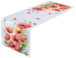 decoDoma Traversă de masă cu imprimeu MACI ROȘII 40 x 110 cm Fata de masa